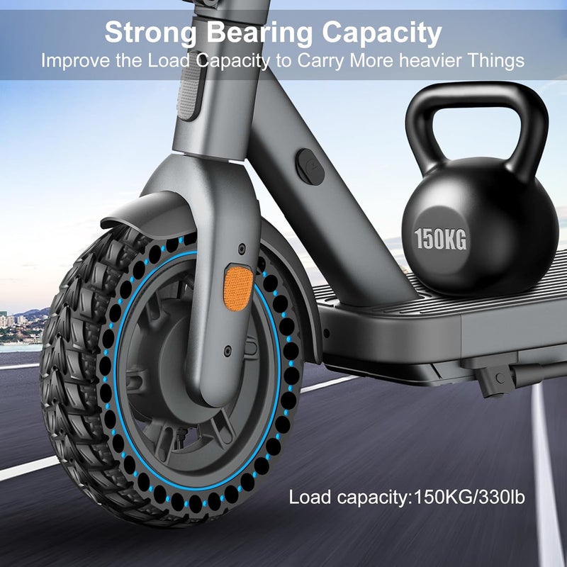 BANGTING 2PCS 60/70-6.5 إطار سكوتر، 10x2.5 بوصة إطار صلب لسيغواي ناينبوت ماكس G2 / G30 / G30D / G30E / G30E / G30LP / G30D II / G30 ماكس، 10x2.5-6.5 بدائل الإطارات للسكوتر الكهربائي (أزرق) - Image 4